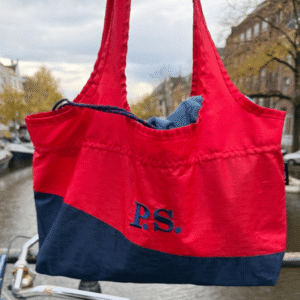 Little Sur Tote - Red Flag - Recycled Nylon Water-Resistant Bag - Image 7
