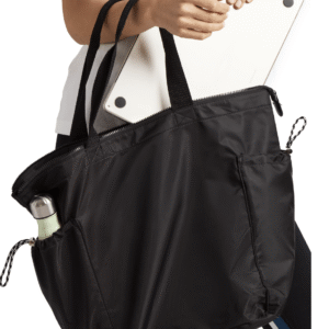 Ripple Tote Bag - Stingray Black - Recycled Nylon Zippered Tote - Image 7