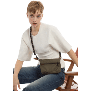 Mahé Crossbody Bag - Seaweed - Recycled Nylon Sustainable Bag - Image 11