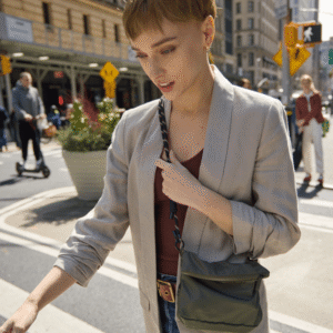 Mahé Crossbody Bag - Seaweed - Recycled Nylon Sustainable Bag - Image 12