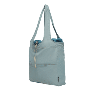 Balos Convertible Tote - Misty Blue - Recycled Plastic Reusable Bag - Image 4