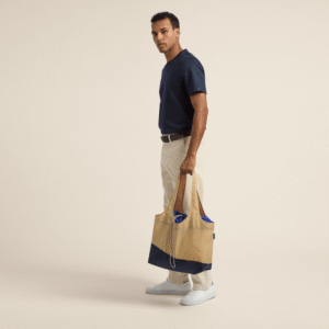 Big Sur Horizontal Tote - Sand - Recycled Plastic Foldable Bag - Image 5