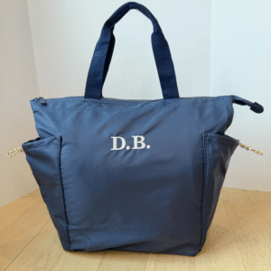Ripple Tote Bag - Navy Seal - Recycled Nylon Zippered Tote - Image 10