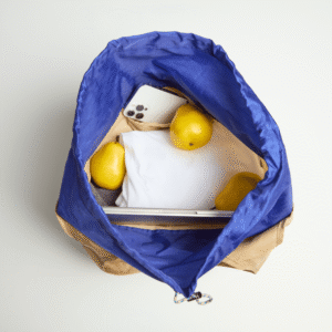 Big Sur Horizontal Tote - Sand - Recycled Plastic Foldable Bag - Image 6