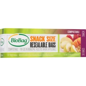 Compostable & Resealable Snack Bags - 30pk - Image 1