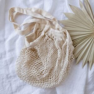 Organic Cotton String Bag - Zero Waste Mesh Bag. Plastic Free. Market Tote
